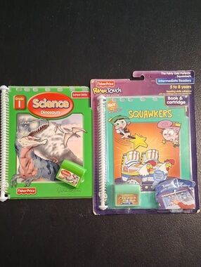 Fisher-Price Power Touch Science Dinosaurs & Squawkers Interactive Book Set
